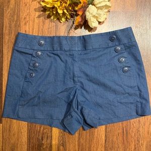 LOFT Women’s Size 8 “Riveria” Blue Shorts